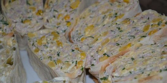 Лаваш с ветчиной и сыром