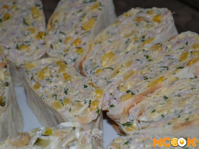 Рецепт лаваша с ветчиной и сыром