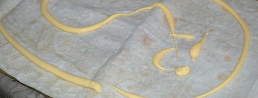 лаваш с ветчиной и сыром. Шаг 8