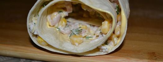 лаваш с ветчиной и сыром. Шаг 10