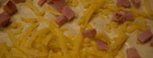 лаваш с ветчиной и твердым сыром. Шаг 4