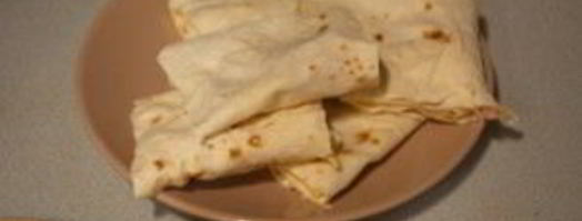 лаваш с ветчиной и твердым сыром. Шаг 5