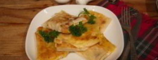 лаваш с ветчиной и твердым сыром. Шаг 6