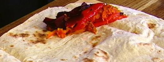 лаваш со сладким перцем, тыквой и авокадо. Шаг 10