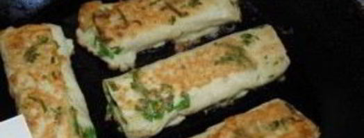 рулетики из лаваша жареные. Шаг 7