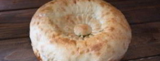 толстый лаваш с сыром и бужениной. Шаг 7