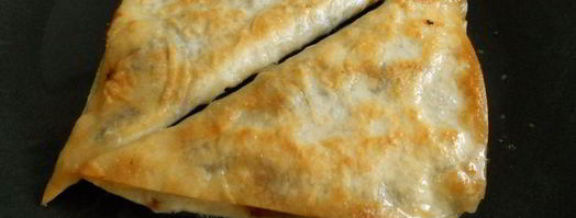 треугольнички из лаваша с картофелем и грибами. Шаг 5