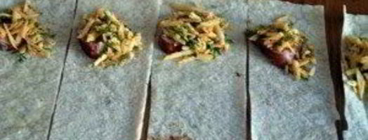 треугольники из лаваша с сыром. Шаг 4