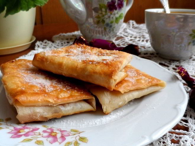 Рецепт творожного десерта из лаваша