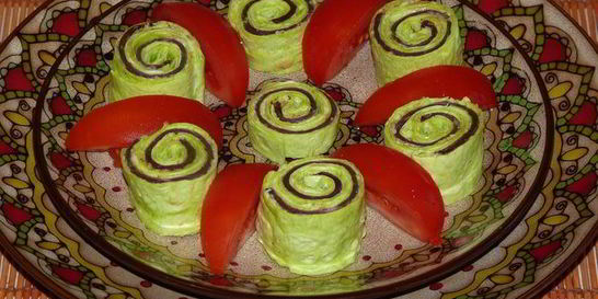 Закуска из лаваша Улитки