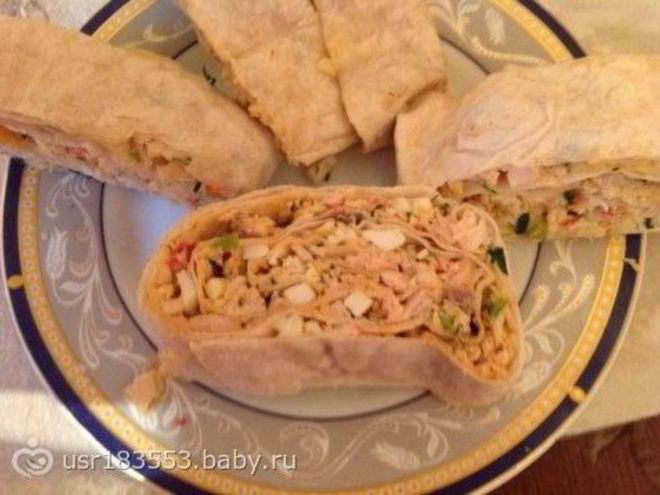 Рецепт закусочного лаваша