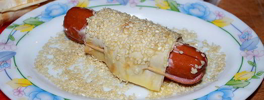 закусочные сосиски в лаваше. Шаг 5