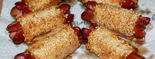 закусочные сосиски в лаваше. Шаг 6