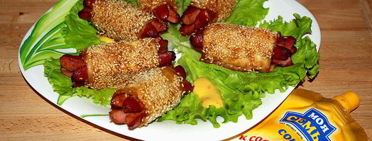 закусочные сосиски в лаваше. Шаг 7