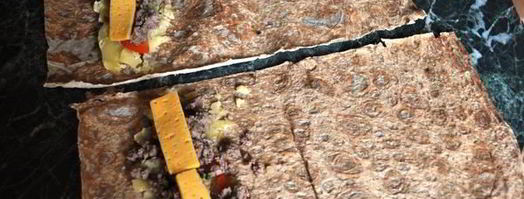 жареный лаваш с картофелем и фаршем. Шаг 5