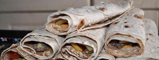 жареный лаваш с картофелем и фаршем. Шаг 6