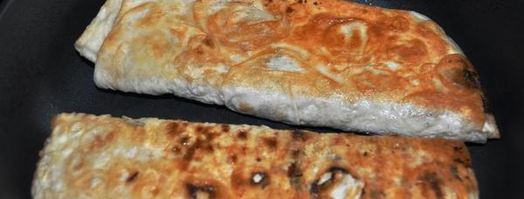 жареный лаваш с картофелем и фаршем. Шаг 7