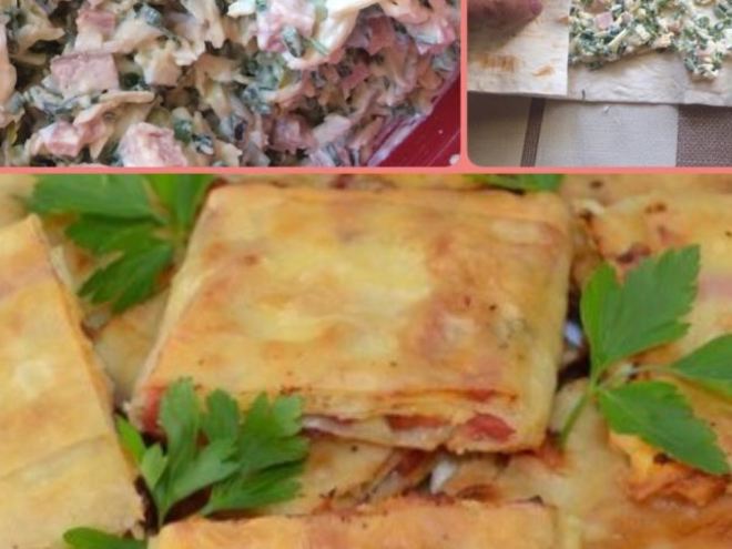 Рецепт жареного лаваша с начинкой