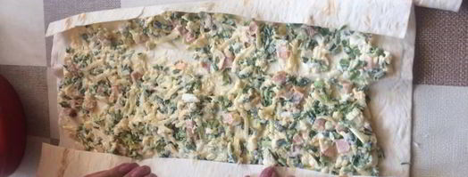 жареный лаваш с начинкой. Шаг 3