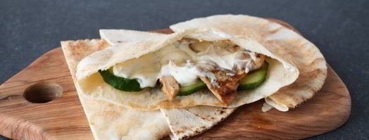 арабская пита с курицей и овощами. Шаг 14