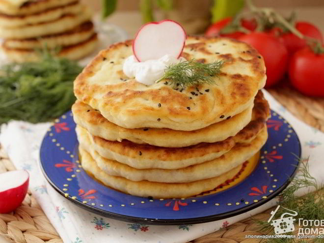 Рецепт бхатурей индийских лепешки