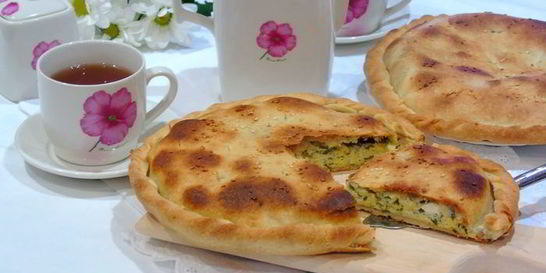 Лепешка с сыром и зеленью