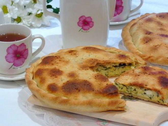 Рецепт лепешки с сыром и зеленью