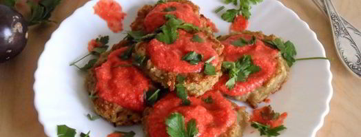 лепешки из баклажана с оригинальным соусом. Шаг 5