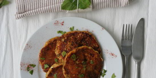 Лепешки из кабачков с брынзой