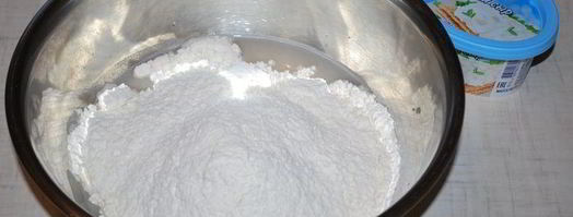 лепешки с сыром и фаршем. Шаг 3