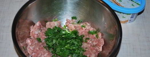 лепешки с сыром и фаршем. Шаг 7