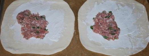 лепешки с сыром и фаршем. Шаг 11