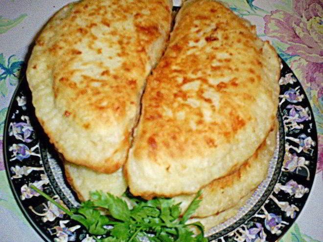 Рецепт сырных лепешек с мясом