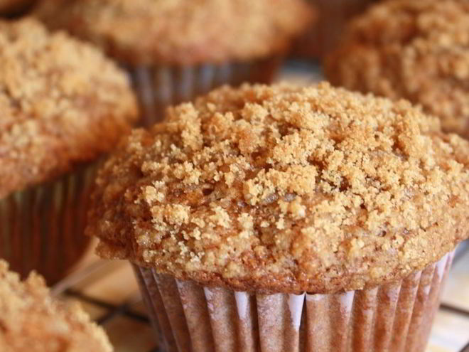Рецепт банановых маффинов со штрейзелем