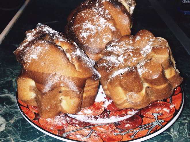 Рецепт двухцветных маффинов с мускатным орехом nutmeg