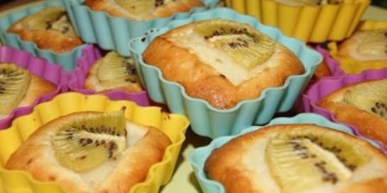 Лимонные маффины с киви