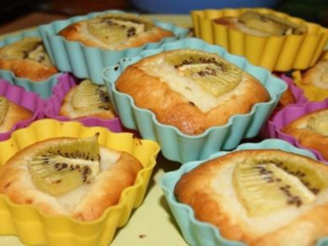 Рецепт лимонных маффинов с киви
