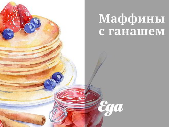 Рецепт маффинов с ганашем