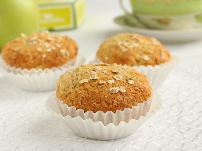 Рецепт маффинов с овсяной мукой и яблоками