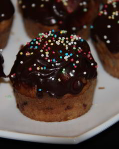 Маффины с шоколадом и бананами