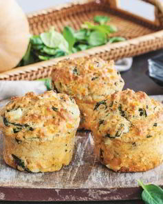 Маффины с тыквой и шпинатом