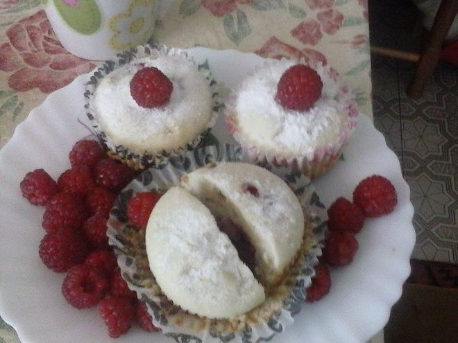 Рецепт малиновых маффинов