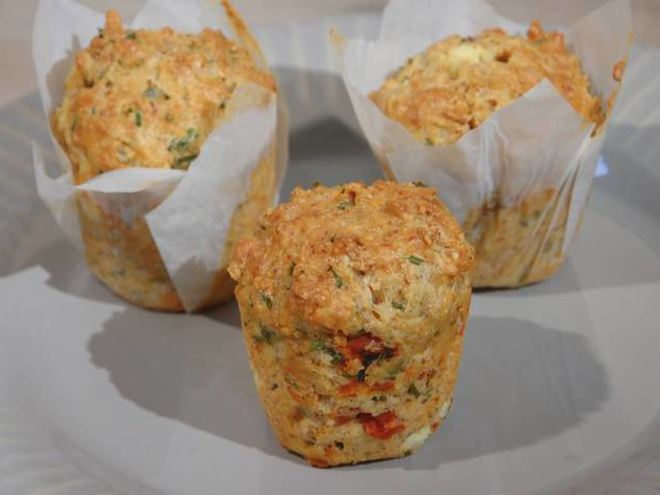 Рецепт миндально-творожных маффины со шнитт-луком