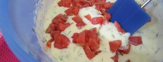 мини-маффины с семгой. Шаг 7