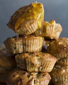 Яблочные маффины на меду и простокваше