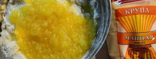 лимонный манник на кефире. Шаг 3