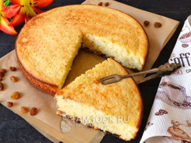 Рецепт манника на кефире без муки в мультиварке