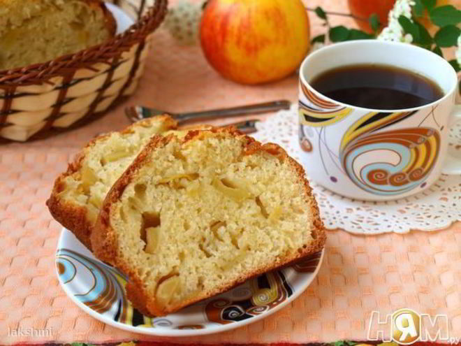 Рецепт манника на кефире с яблоками