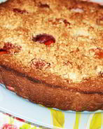 Манник с халвой и сливами