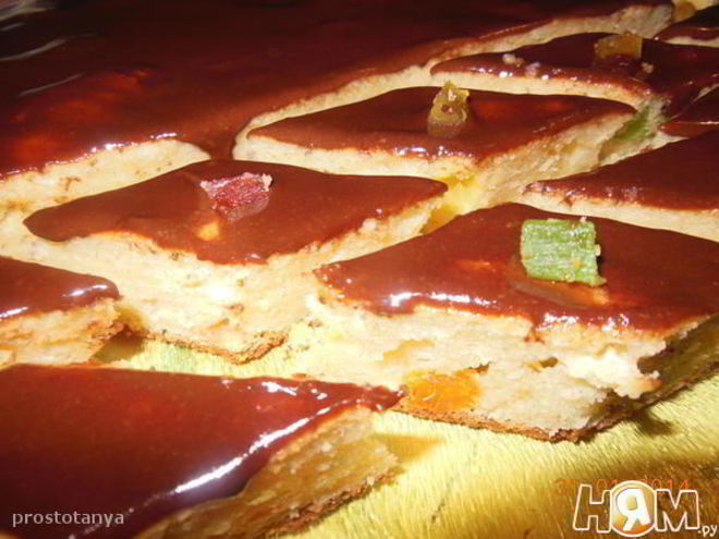 Рецепт манника творожного с цукатами